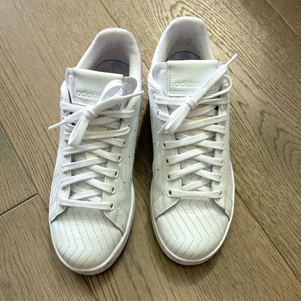 Adidas Stan Smith Quilted White Leather Sneakers Women’s Size 8